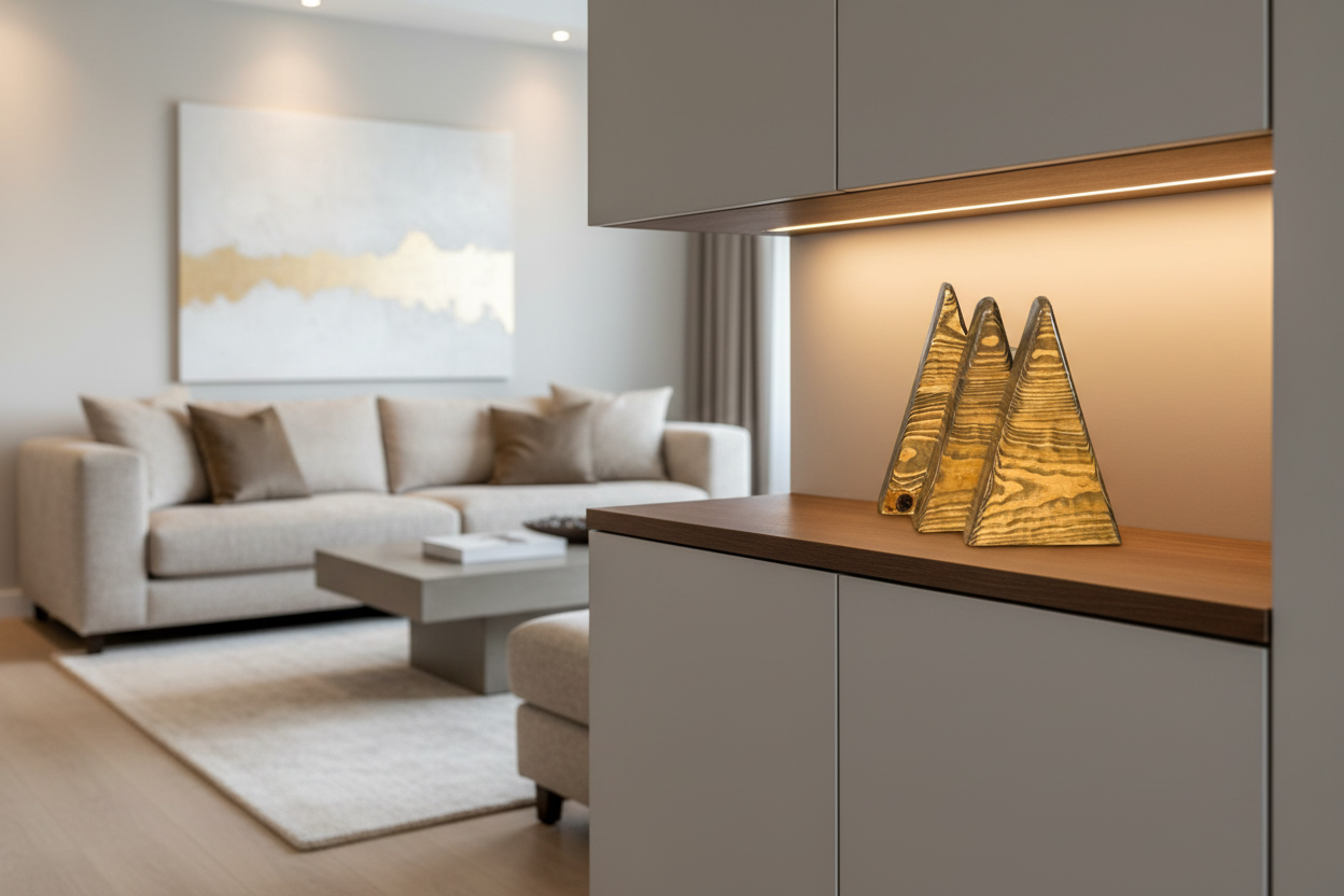 Golden Honey Pine Wooden Mountain Set