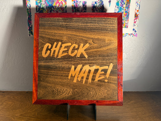 Chess Board: Maple & Walnut - Check Mate!
