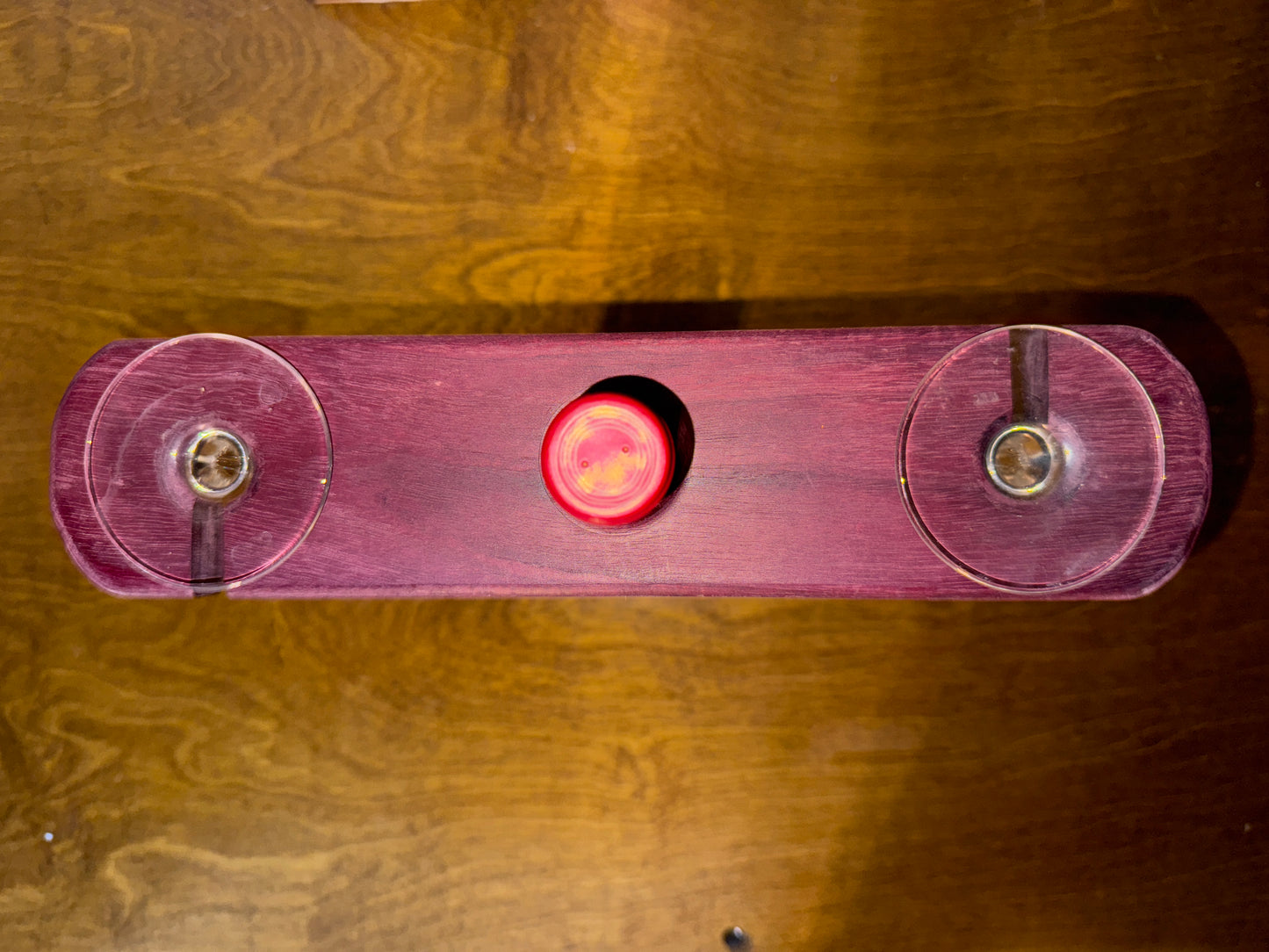 Handcrafted Wooden Wine Caddy for Bottle and Glasses