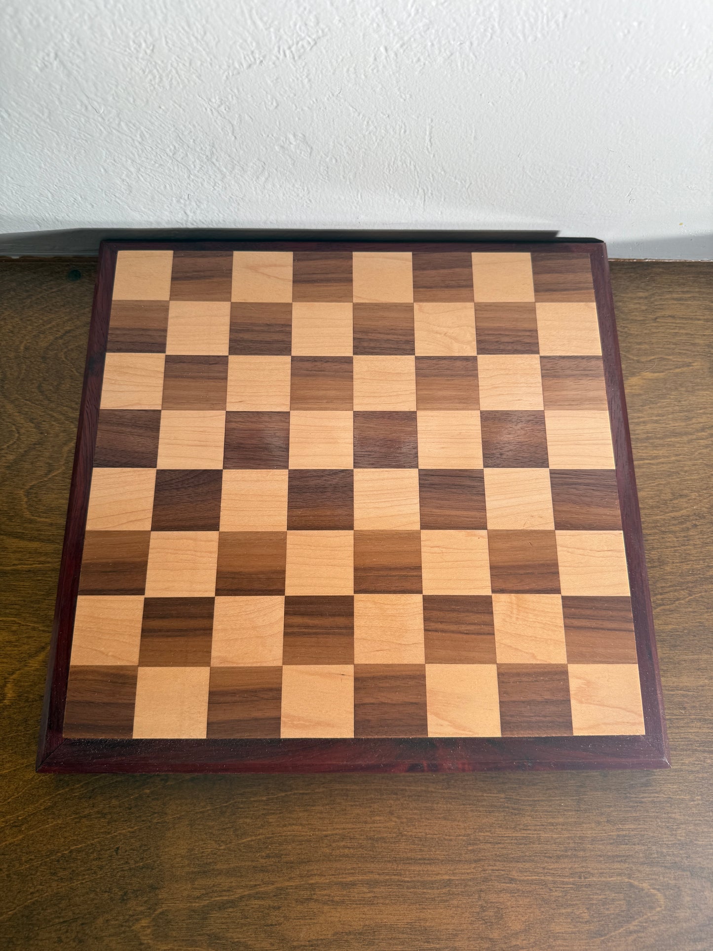 Chess Board: Maple & Walnut - Check Mate!