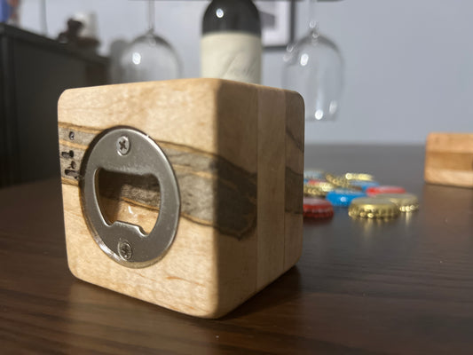 Cube Bottle Opener - Ambrosia Maple