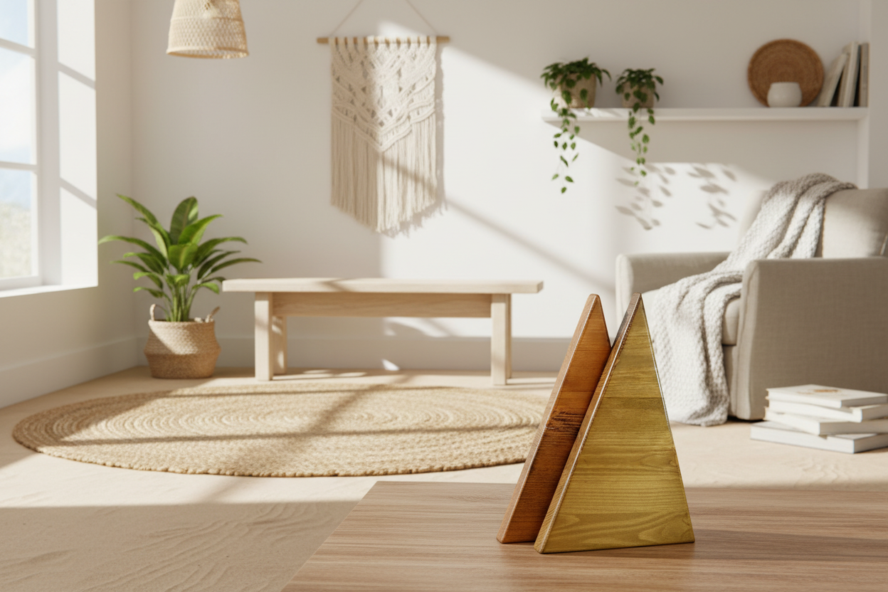 Natural Blonde Wooden Peaks (Set of 2)