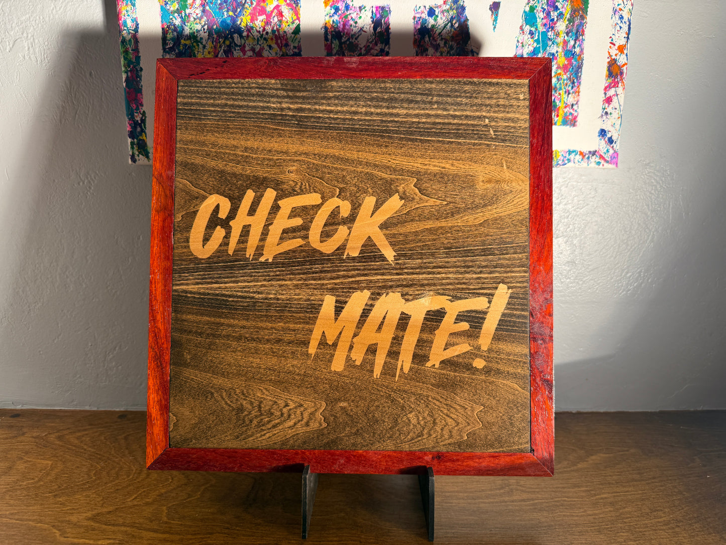 Chess Board: Maple & Walnut - Check Mate!