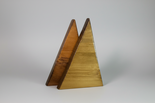 Natural Blonde Wooden Peaks (Set of 2)