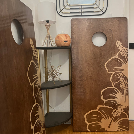 Cornhole Boards - Aloha Hibiscus