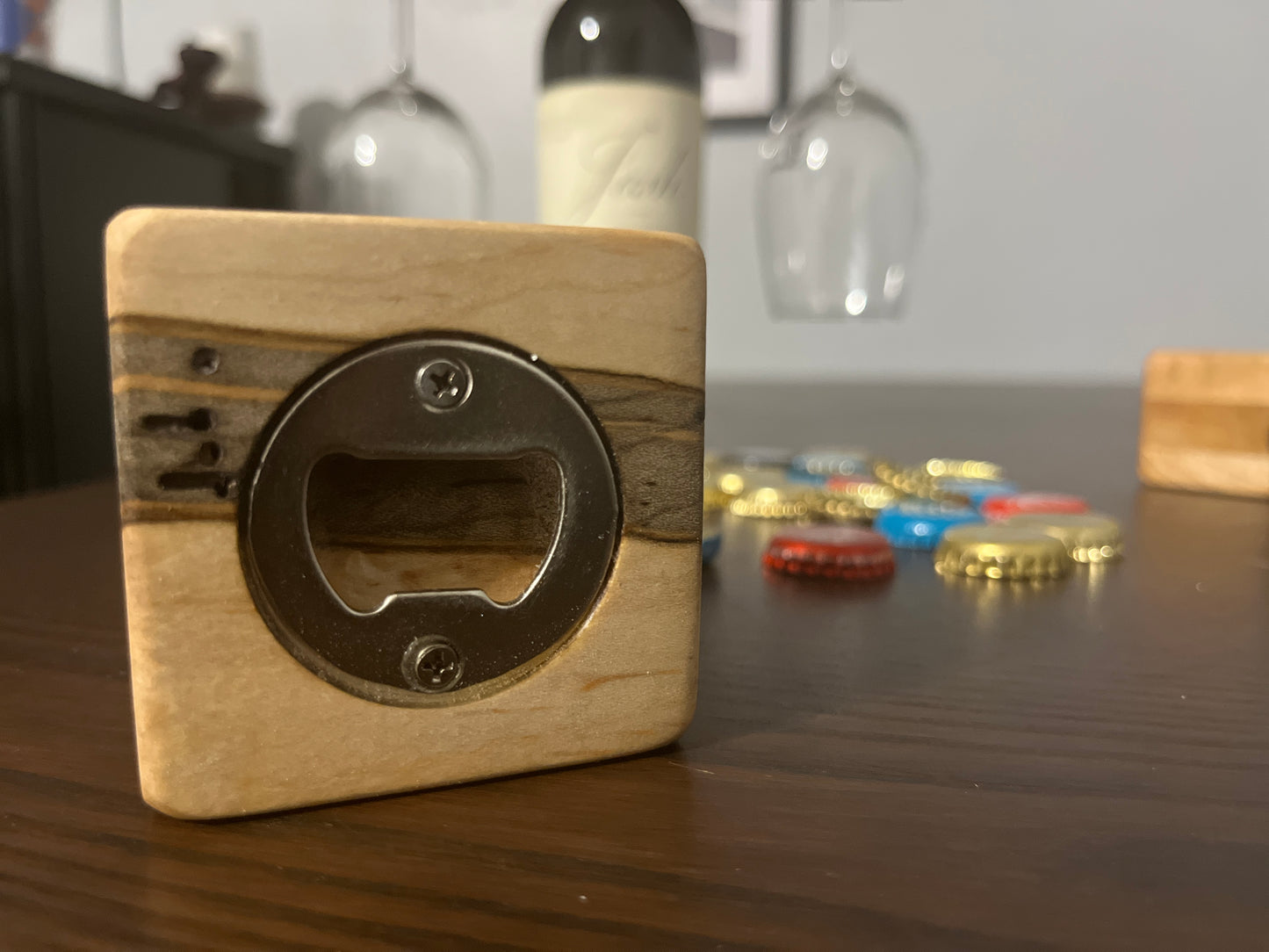 Cube Bottle Opener - Ambrosia Maple