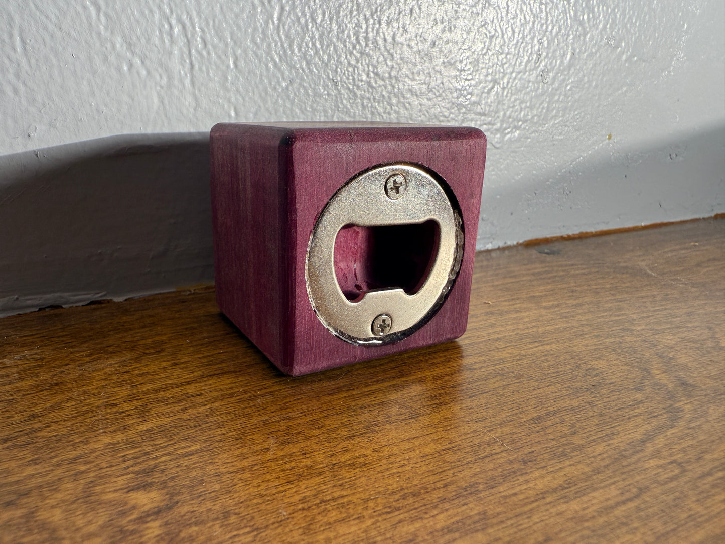 Cube Bottle Opener - Purpleheart